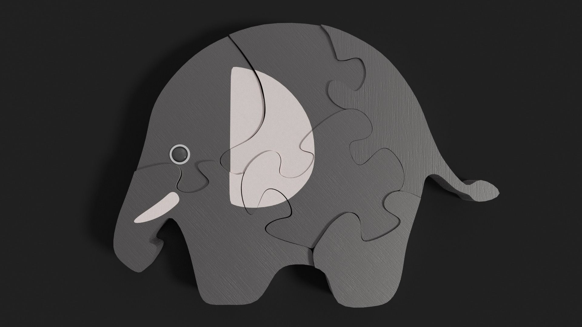 Elephant puzzle Free 3D model_0