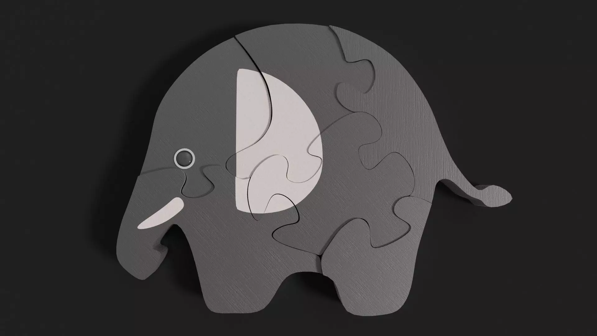 Elephant puzzle Free 3D model