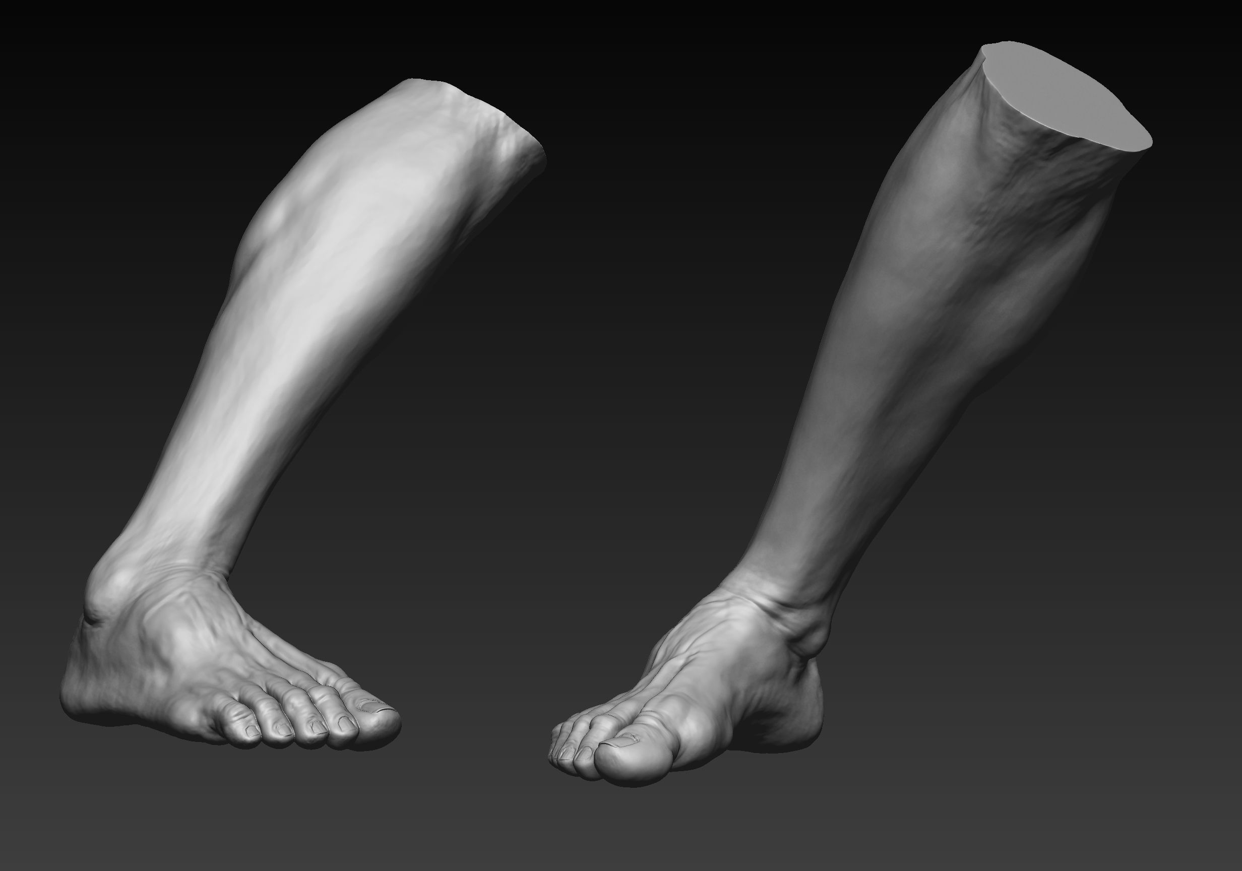 12 Male Feet 3D model_9