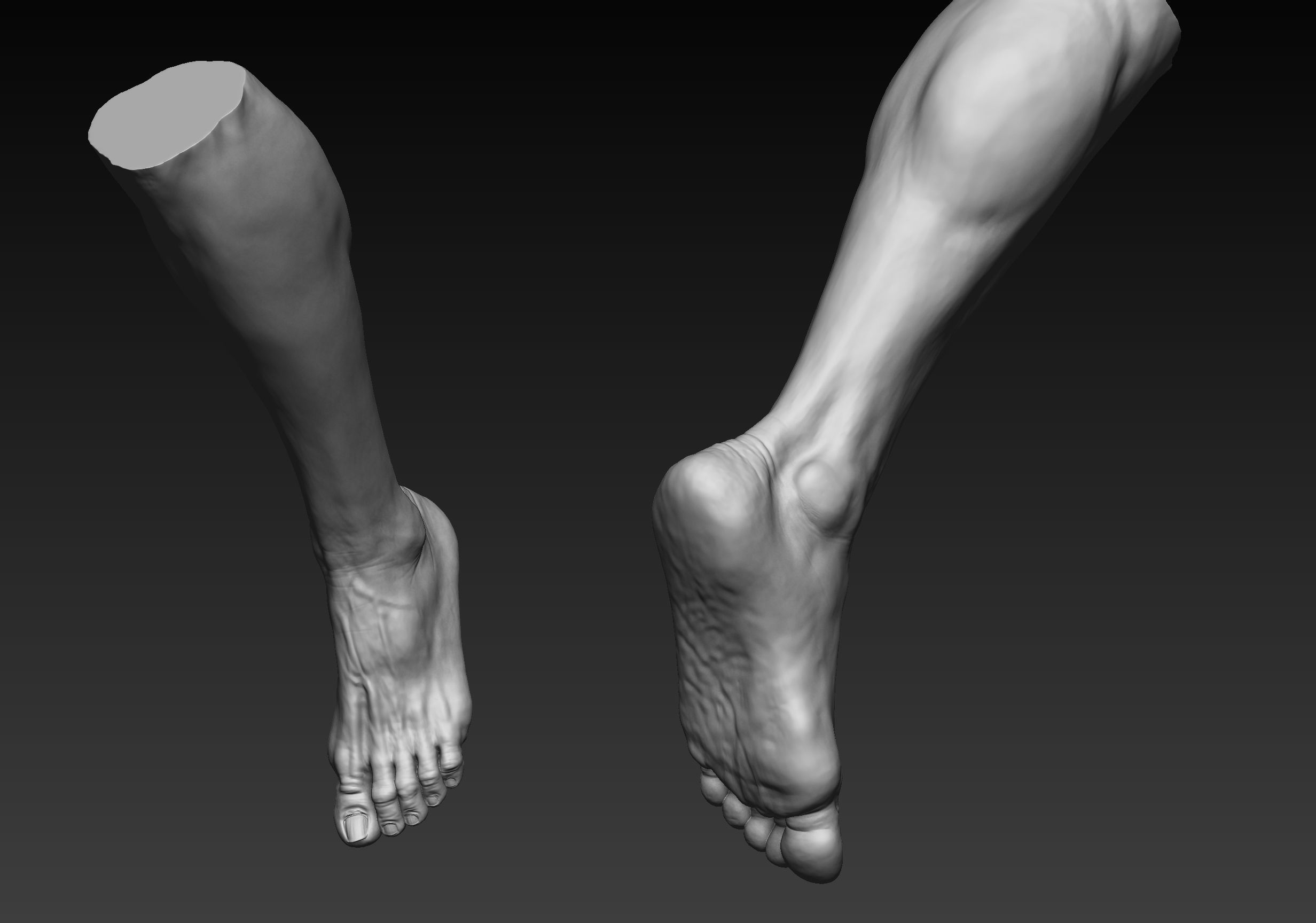 12 Male Feet 3D model_7