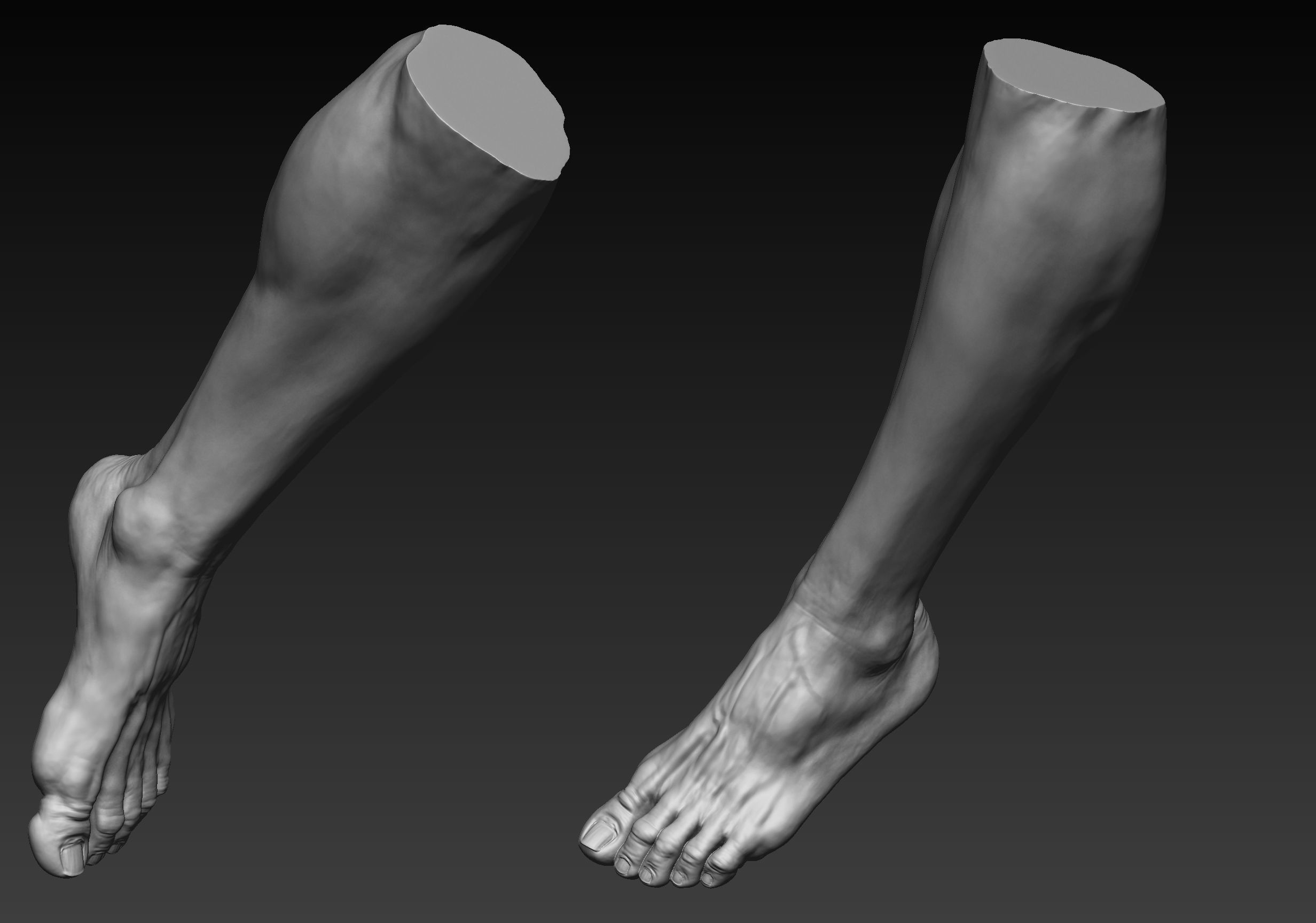 12 Male Feet 3D model_11