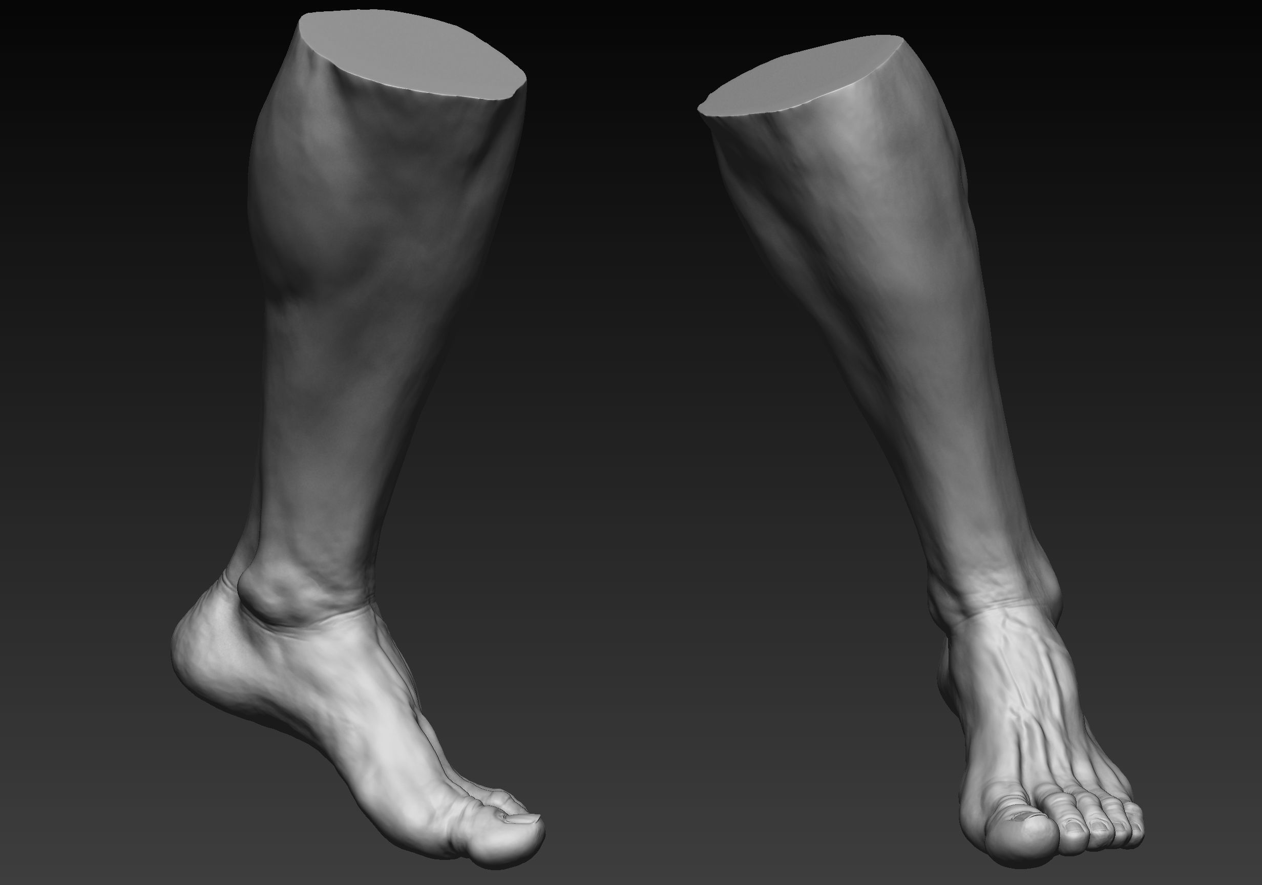 12 Male Feet 3D model_10