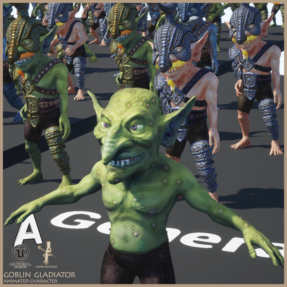 Goblin Gladiator Light Version Low-poly 3D model_6