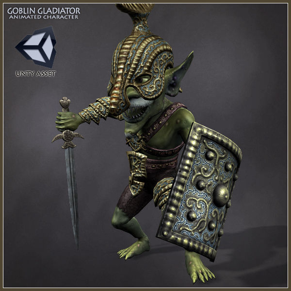 Goblin Gladiator Light Version Low-poly 3D model_11