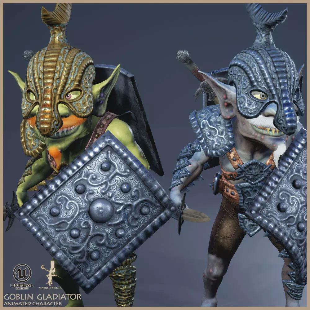 Goblin Gladiator Light Version Low-poly 3D model_0