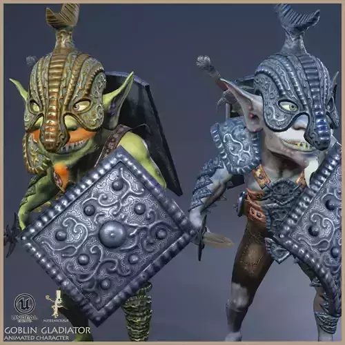 Goblin Gladiator Light Version Low-poly 3D model