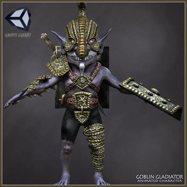 Goblin Gladiator Light Version Low-poly 3D model_16