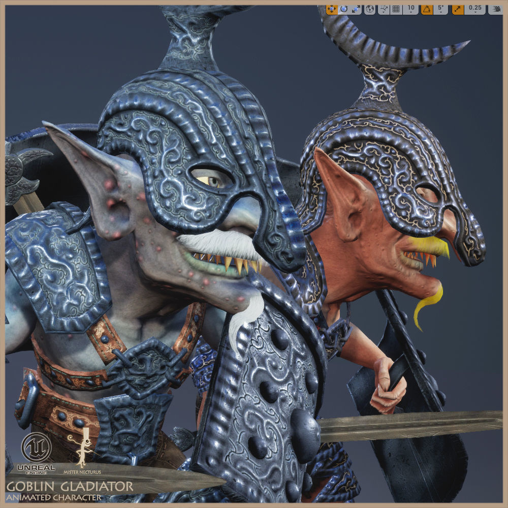 Goblin Gladiator Light Version Low-poly 3D model_3