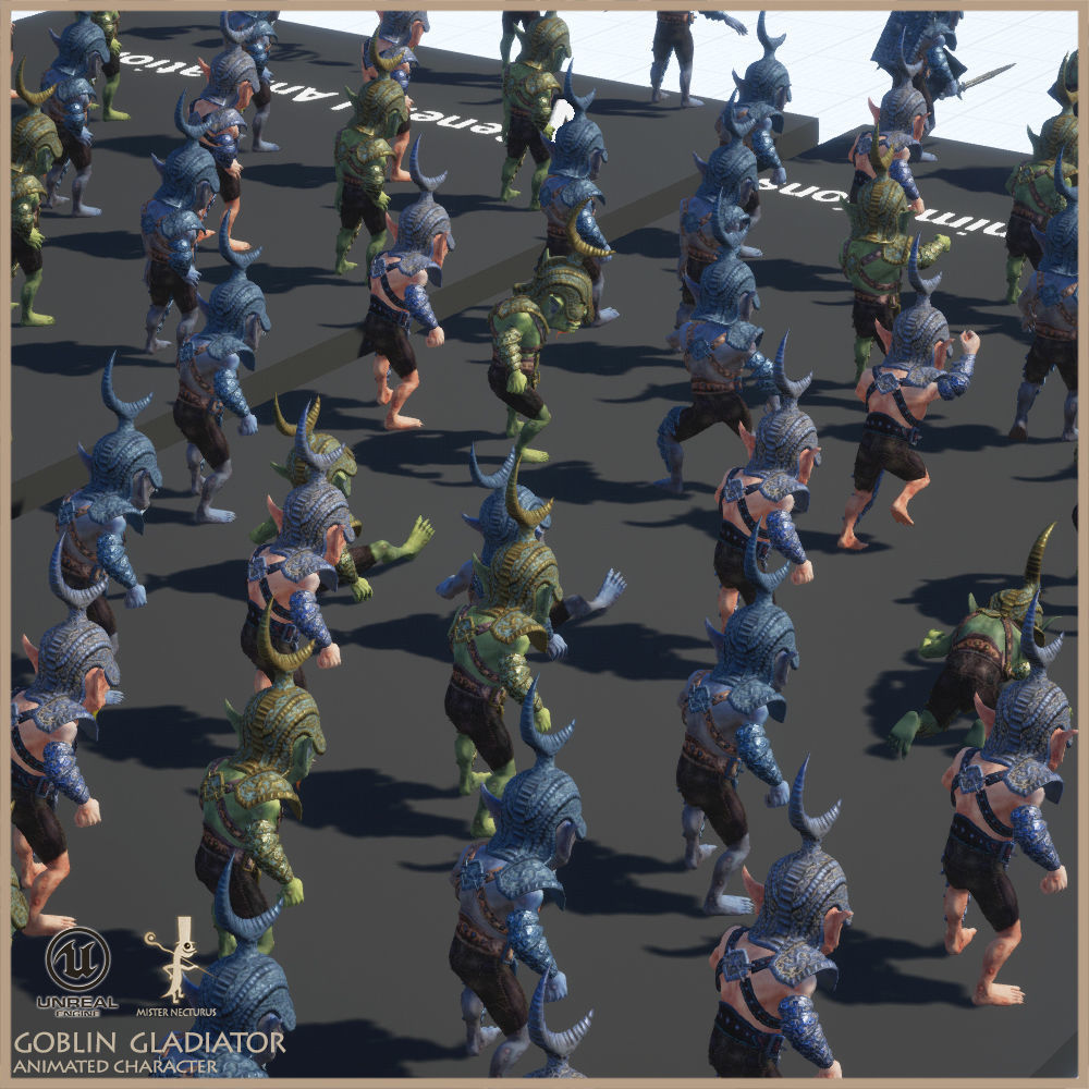 Goblin Gladiator Light Version Low-poly 3D model_7