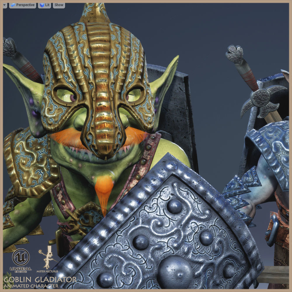 Goblin Gladiator Light Version Low-poly 3D model_2