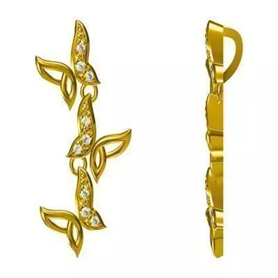 Diamond pendent design Jewel cad file 3D model
