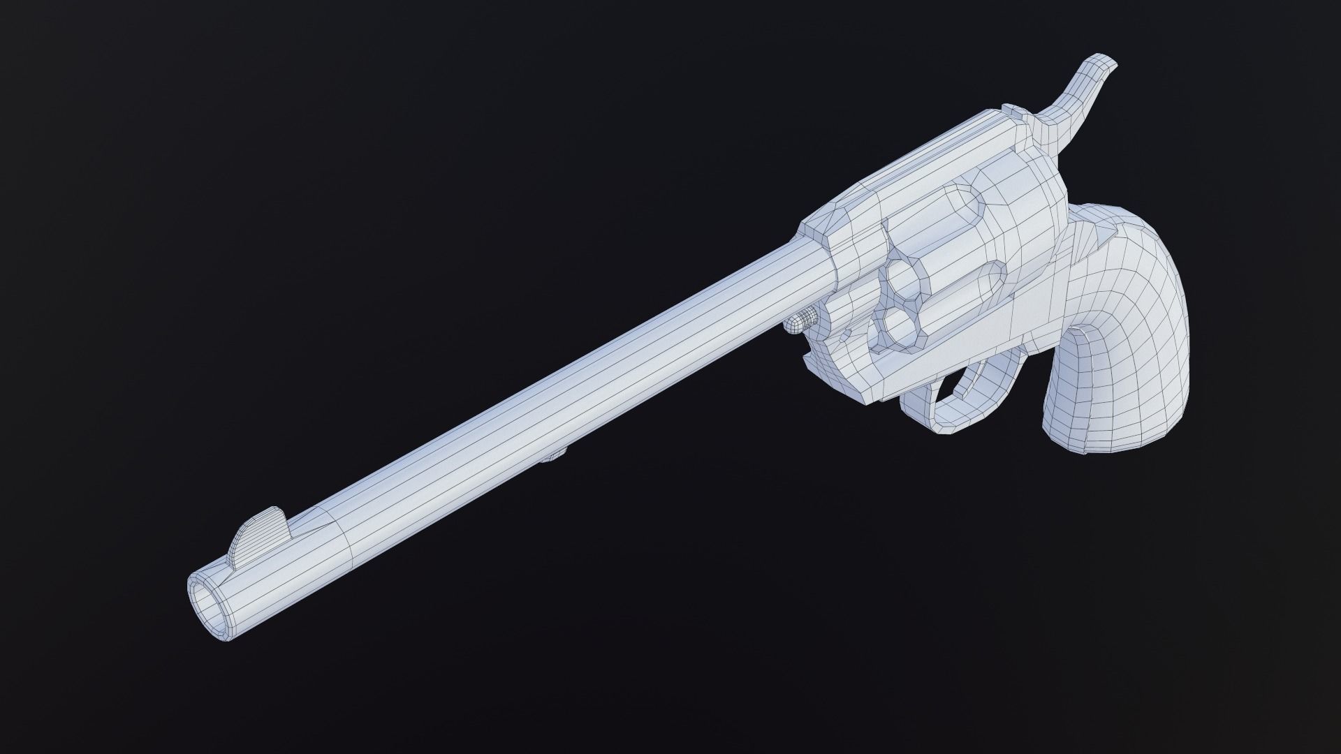 Colt Single Action Army Peacemaker Low-poly 3D model_16