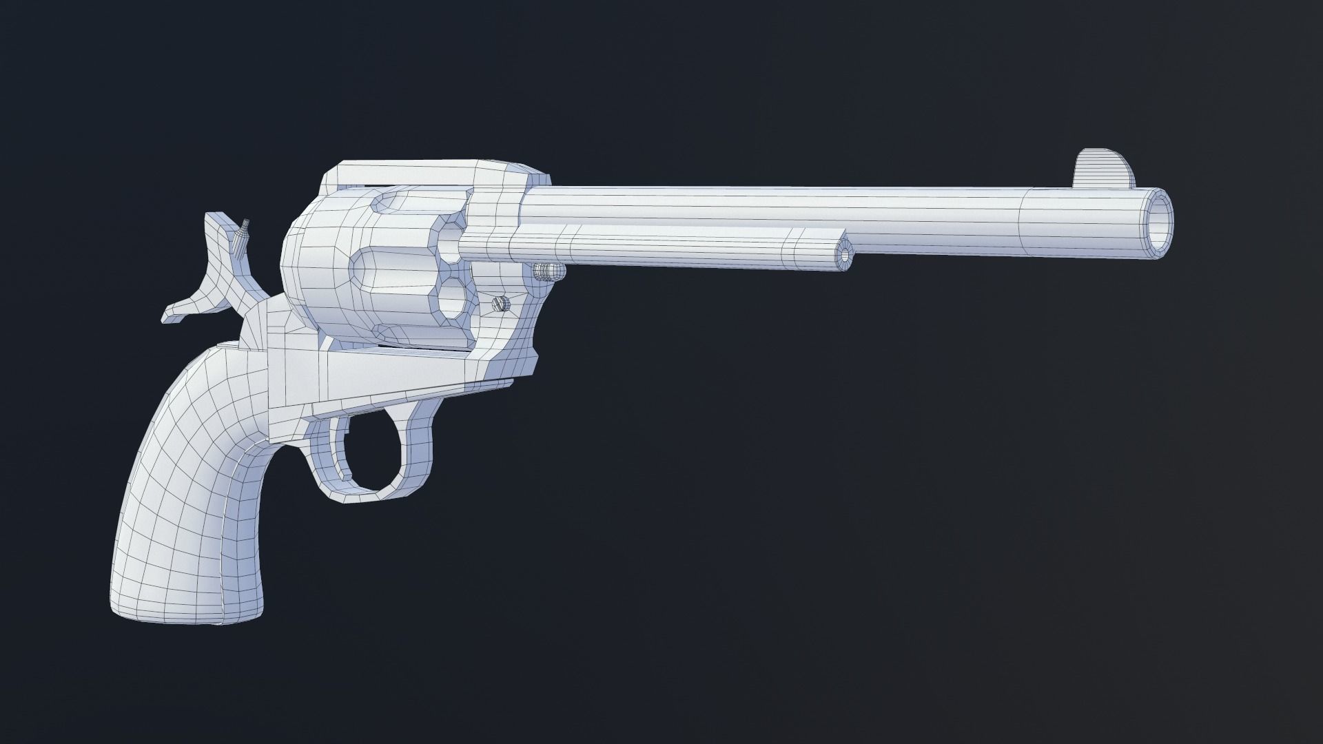 Colt Single Action Army Peacemaker Low-poly 3D model_6