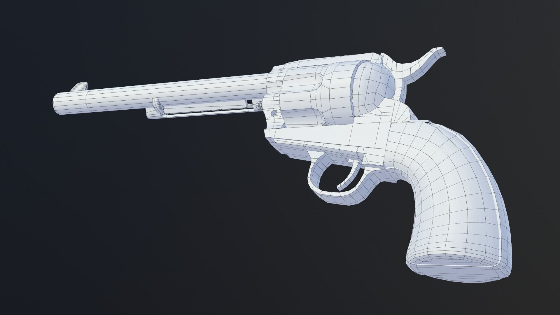 Colt Single Action Army Peacemaker Low-poly 3D model_10