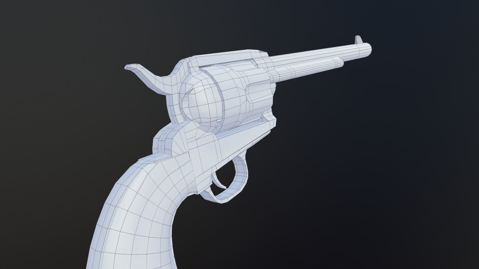 Colt Single Action Army Peacemaker Low-poly 3D model_4