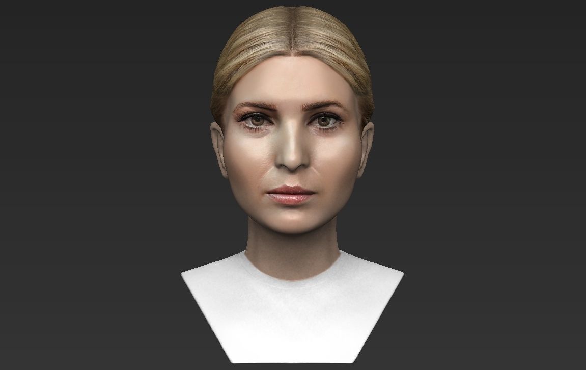 Ivanka Trump bust ready for full color 3D printing 3D print model_20