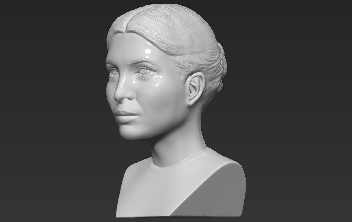 Ivanka Trump bust ready for full color 3D printing 3D print model_29