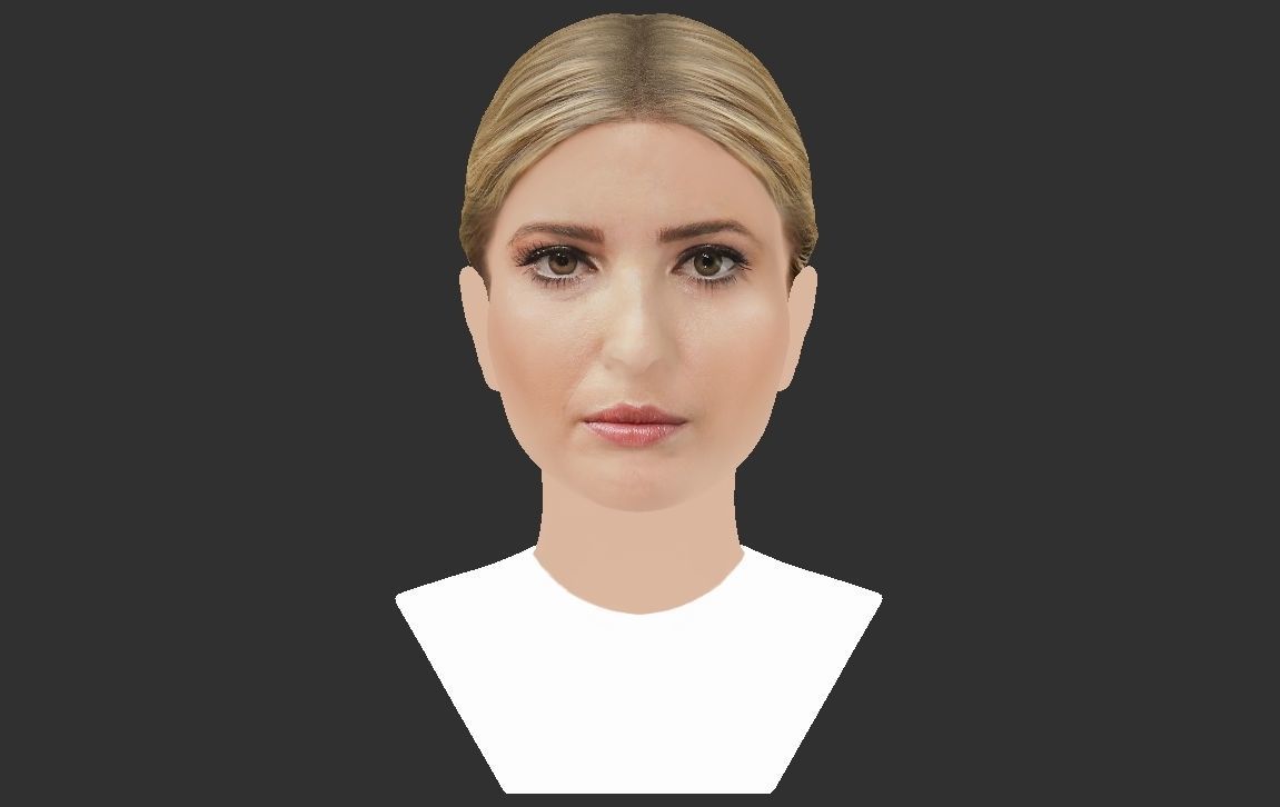 Ivanka Trump bust ready for full color 3D printing 3D print model_23
