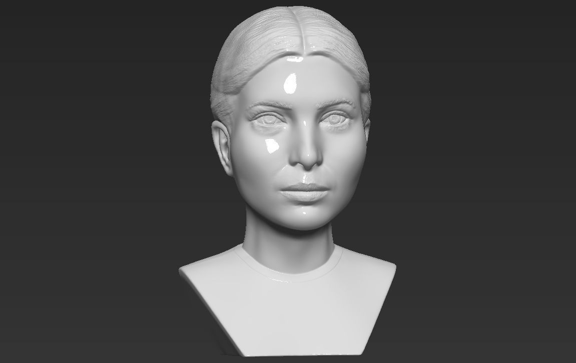 Ivanka Trump bust ready for full color 3D printing 3D print model_38