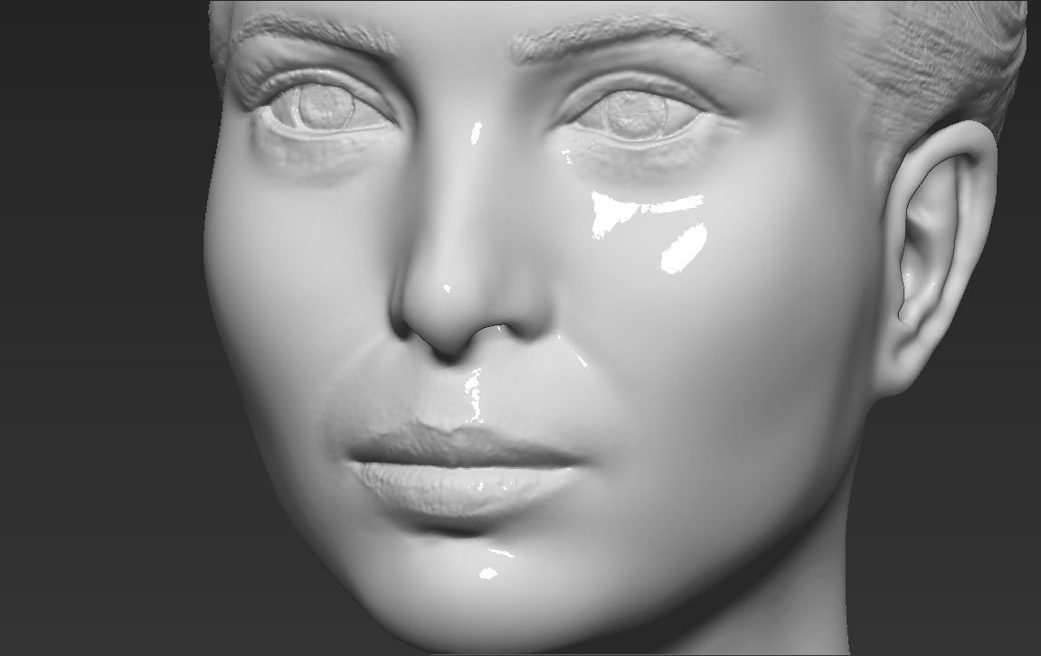 Ivanka Trump bust ready for full color 3D printing 3D print model_48