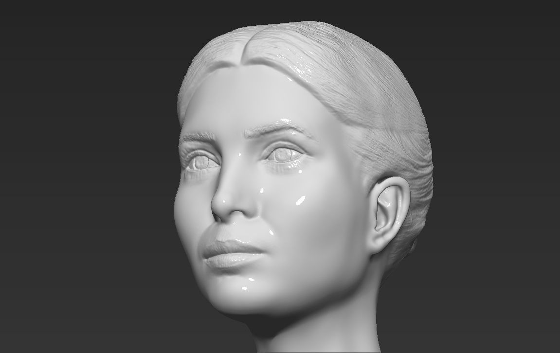 Ivanka Trump bust ready for full color 3D printing 3D print model_45
