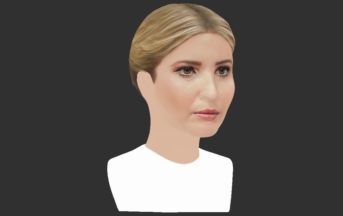 Ivanka Trump bust ready for full color 3D printing 3D print model_24