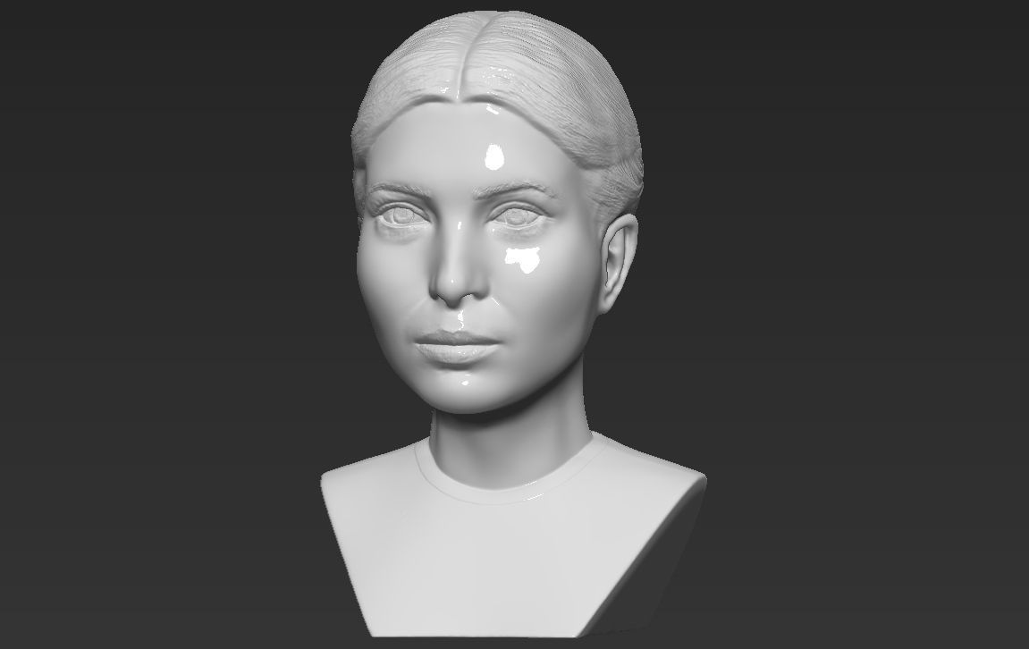 Ivanka Trump bust ready for full color 3D printing 3D print model_27