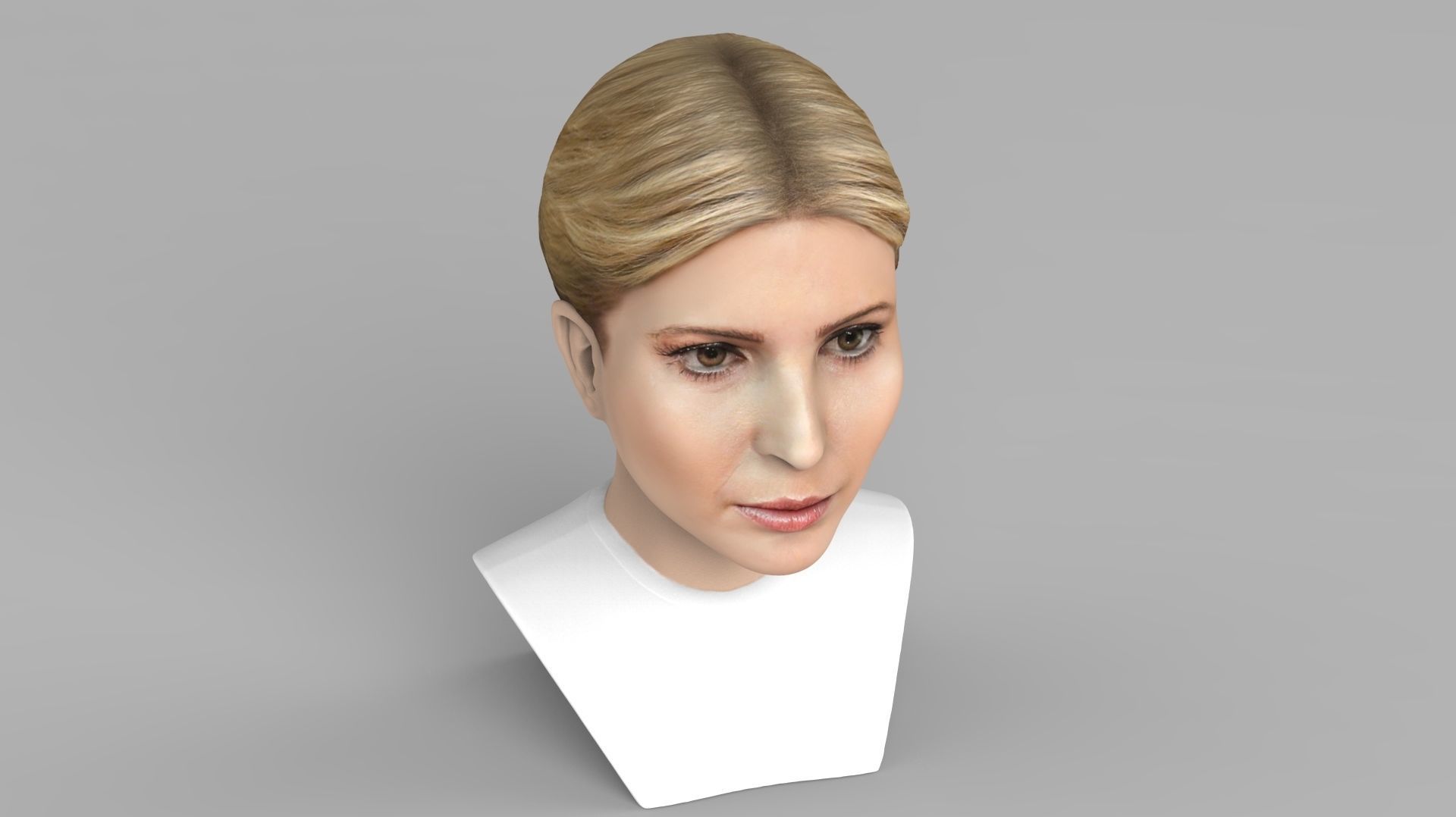 Ivanka Trump bust ready for full color 3D printing 3D print model_13