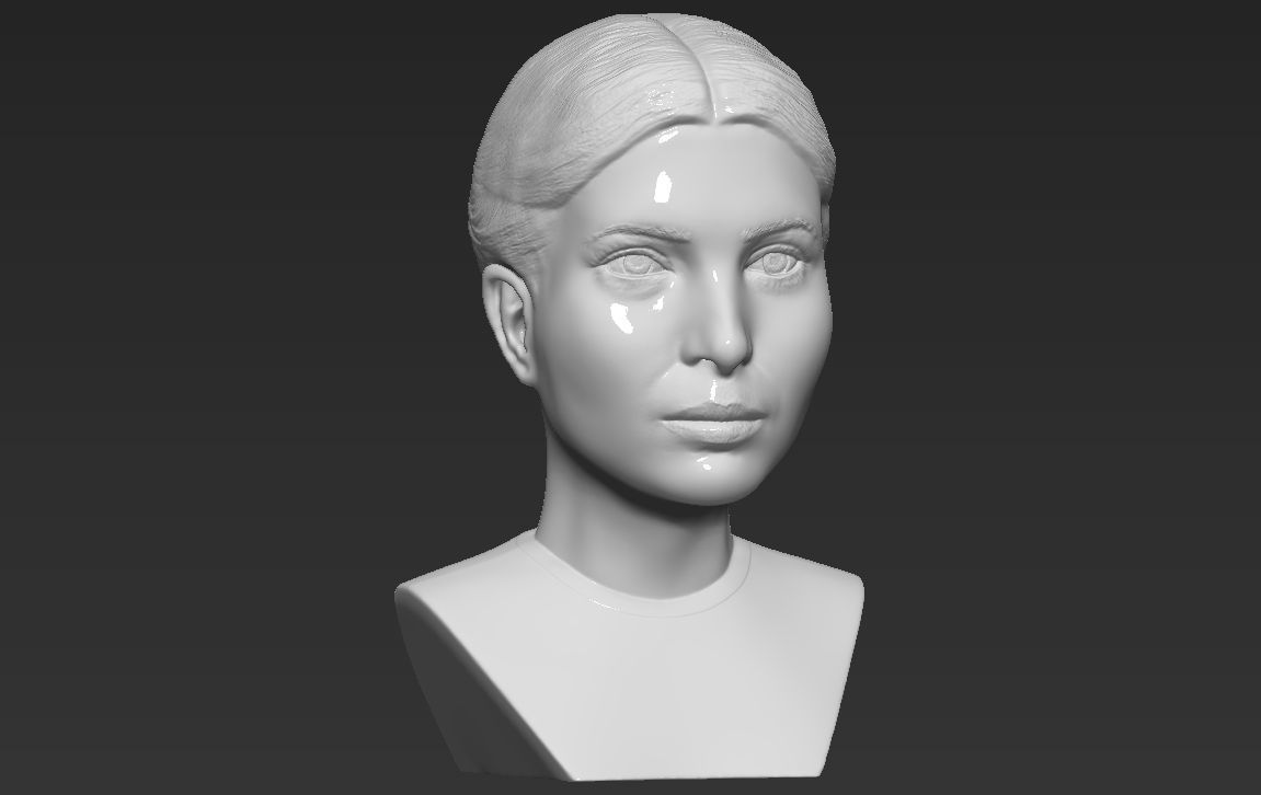 Ivanka Trump bust ready for full color 3D printing 3D print model_40
