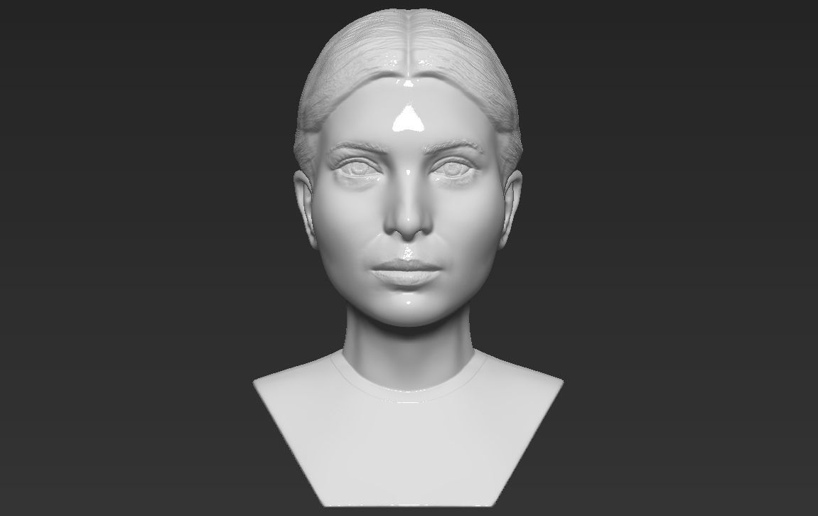 Ivanka Trump bust ready for full color 3D printing 3D print model_26