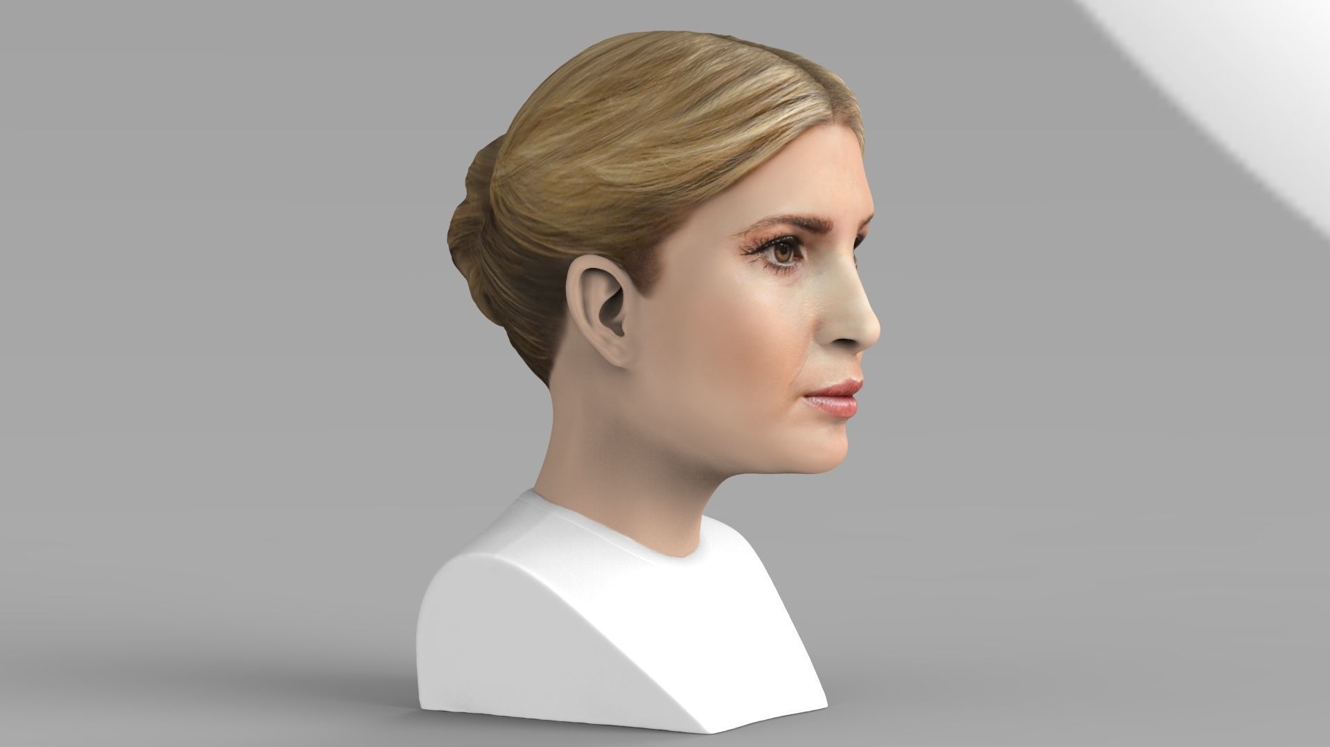 Ivanka Trump bust ready for full color 3D printing 3D print model_10