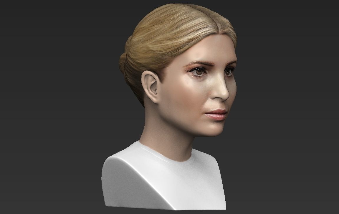Ivanka Trump bust ready for full color 3D printing 3D print model_22