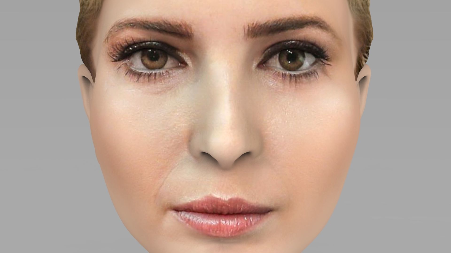 Ivanka Trump bust ready for full color 3D printing 3D print model_17
