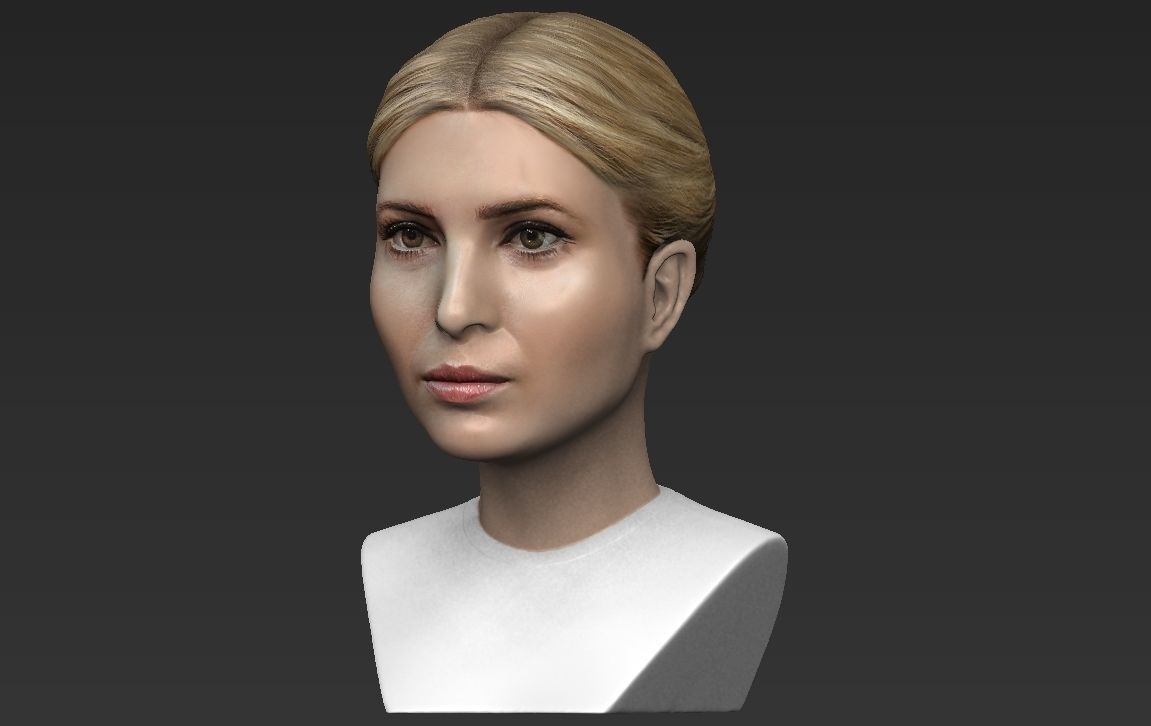 Ivanka Trump bust ready for full color 3D printing 3D print model_21