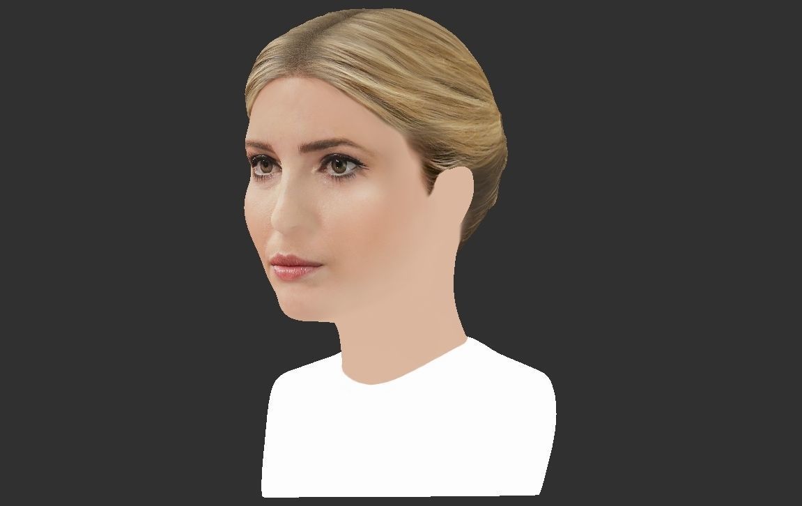 Ivanka Trump bust ready for full color 3D printing 3D print model_25