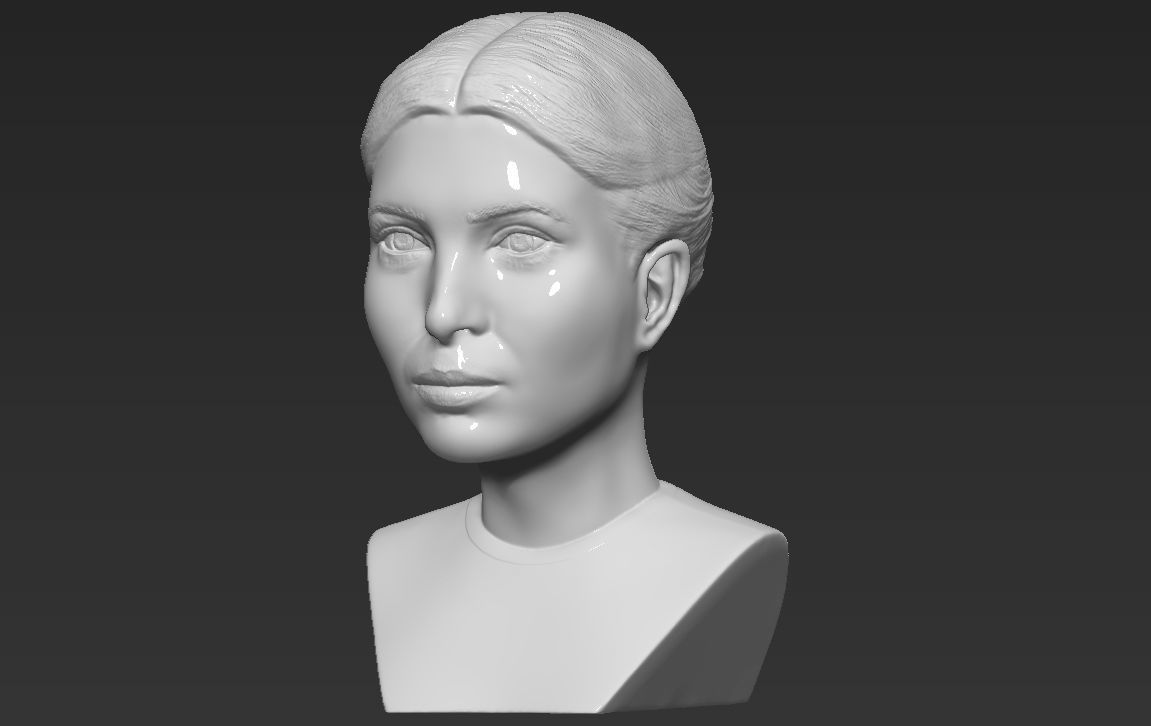 Ivanka Trump bust ready for full color 3D printing 3D print model_28