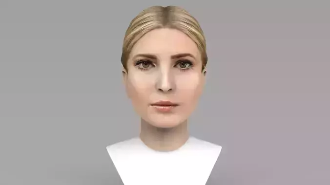 Ivanka Trump bust ready for full color 3D printing 3D print model
