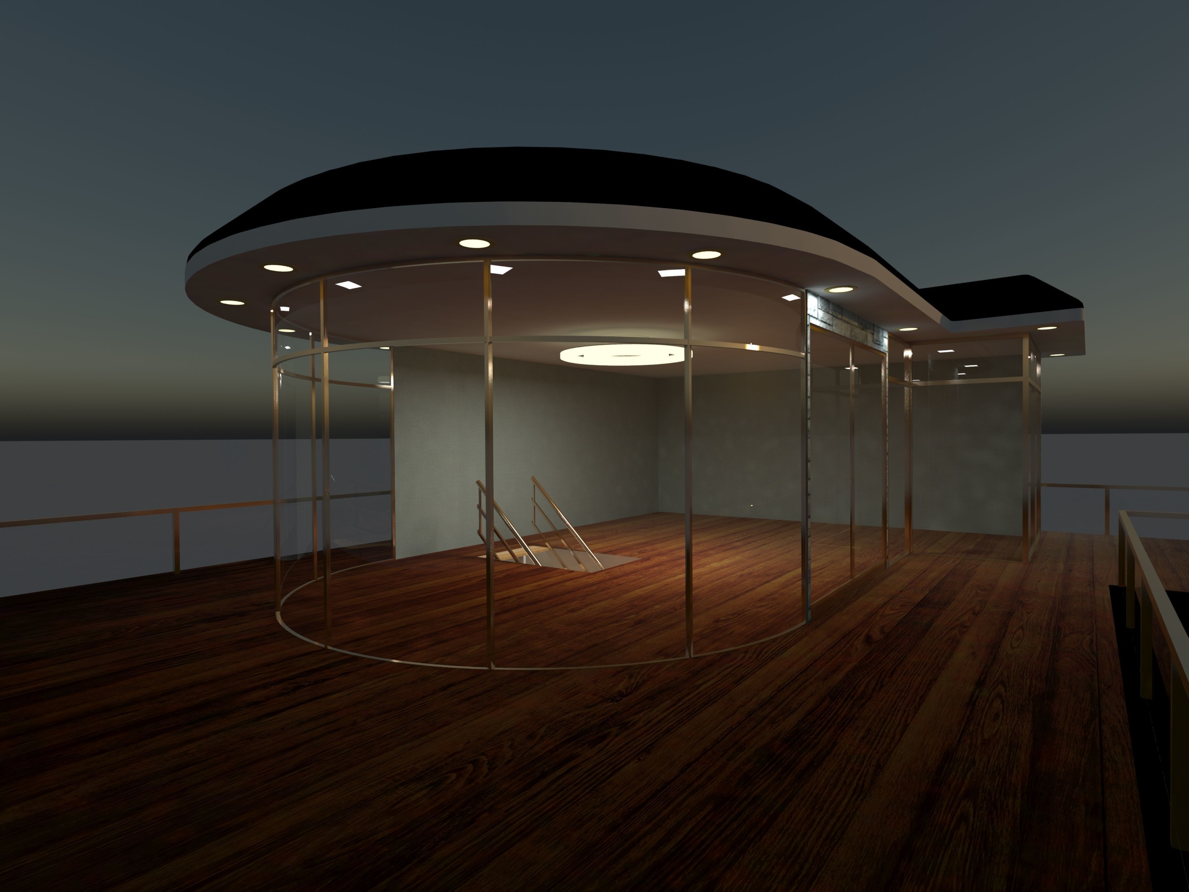 Luxury open plan house 3D model_13