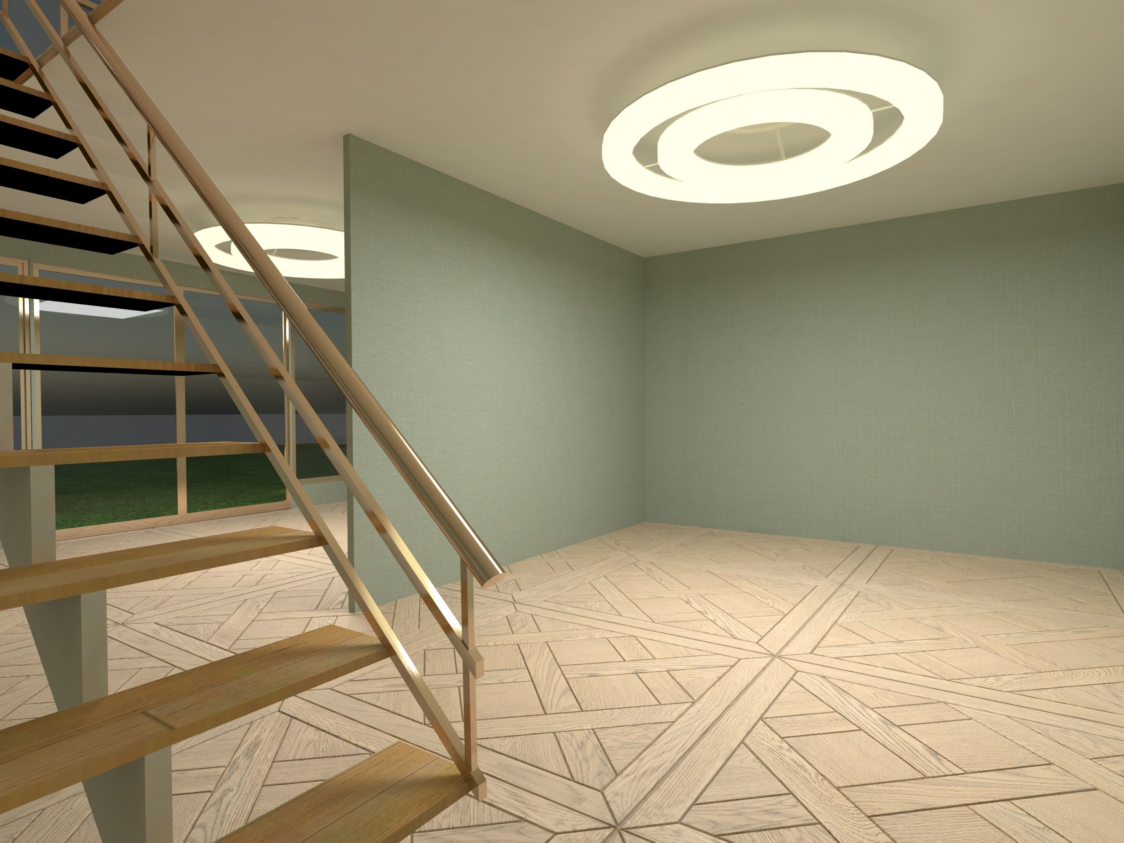 Luxury open plan house 3D model_12