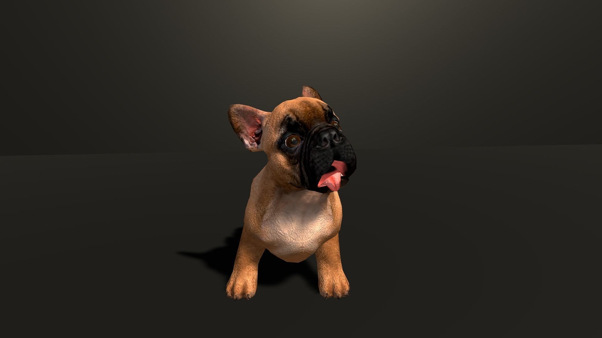 Pug Dog  Low-poly 3D model_8