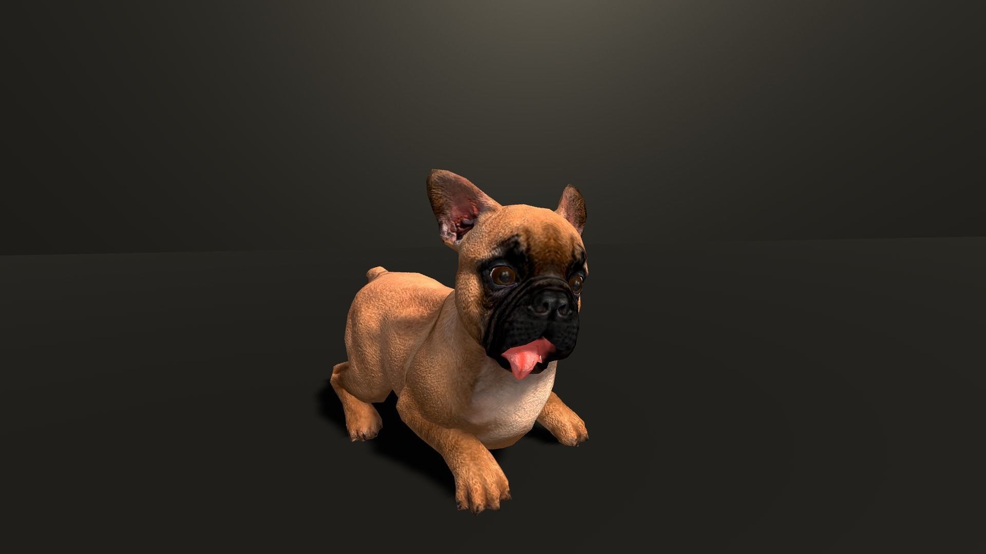 Pug Dog  Low-poly 3D model_9