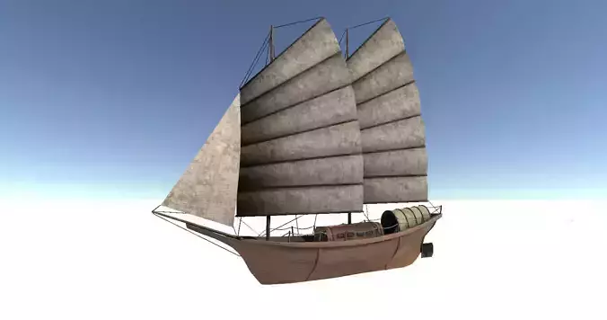 Old Sail Transport Ship
