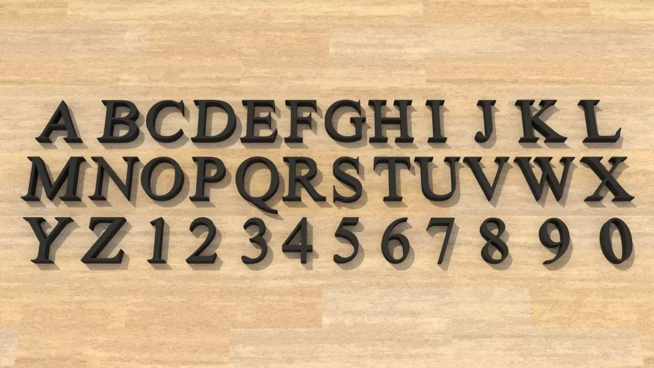 Times New Roman Font 3D print model