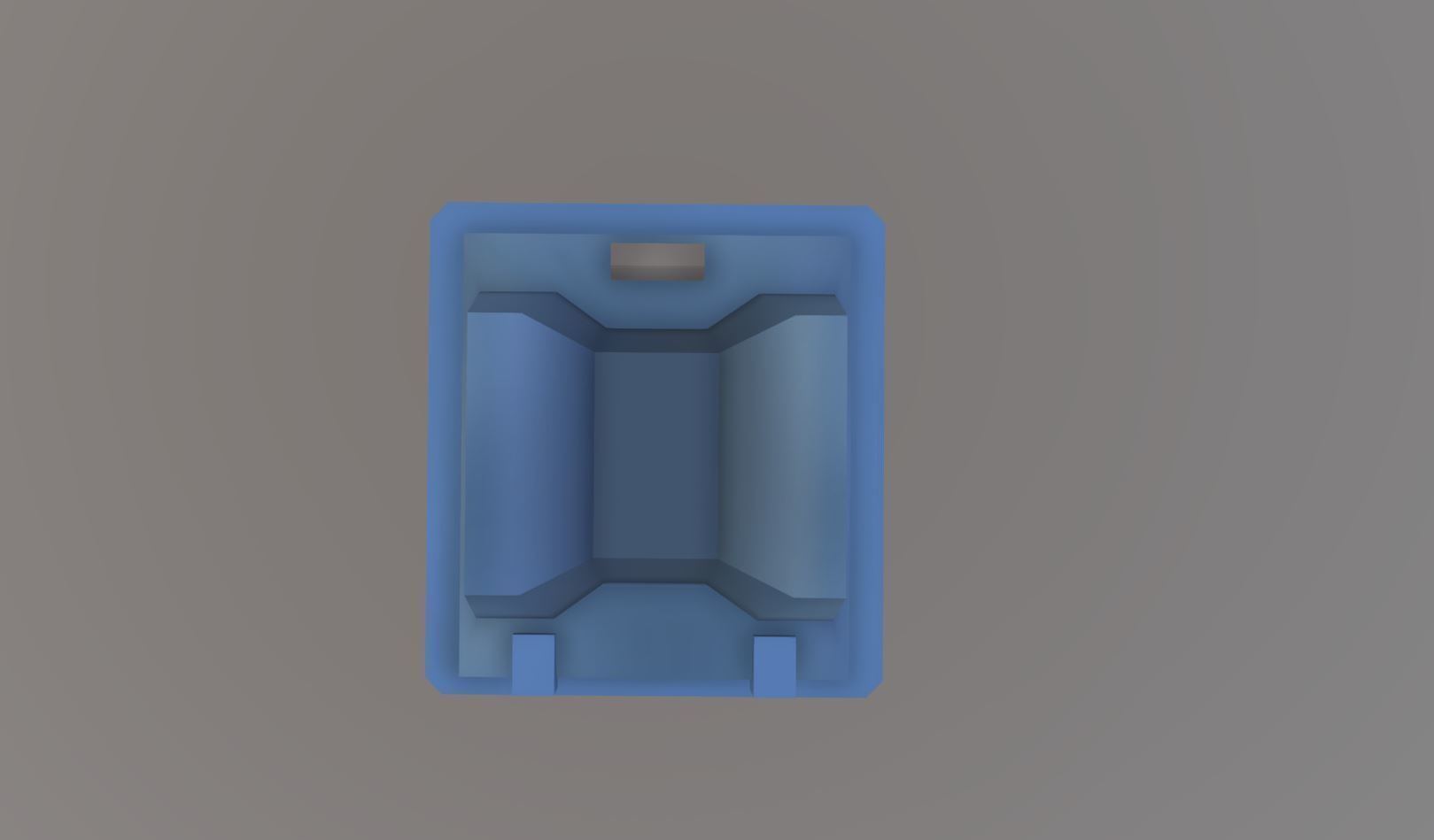Trash Can Low-poly 3D model_4