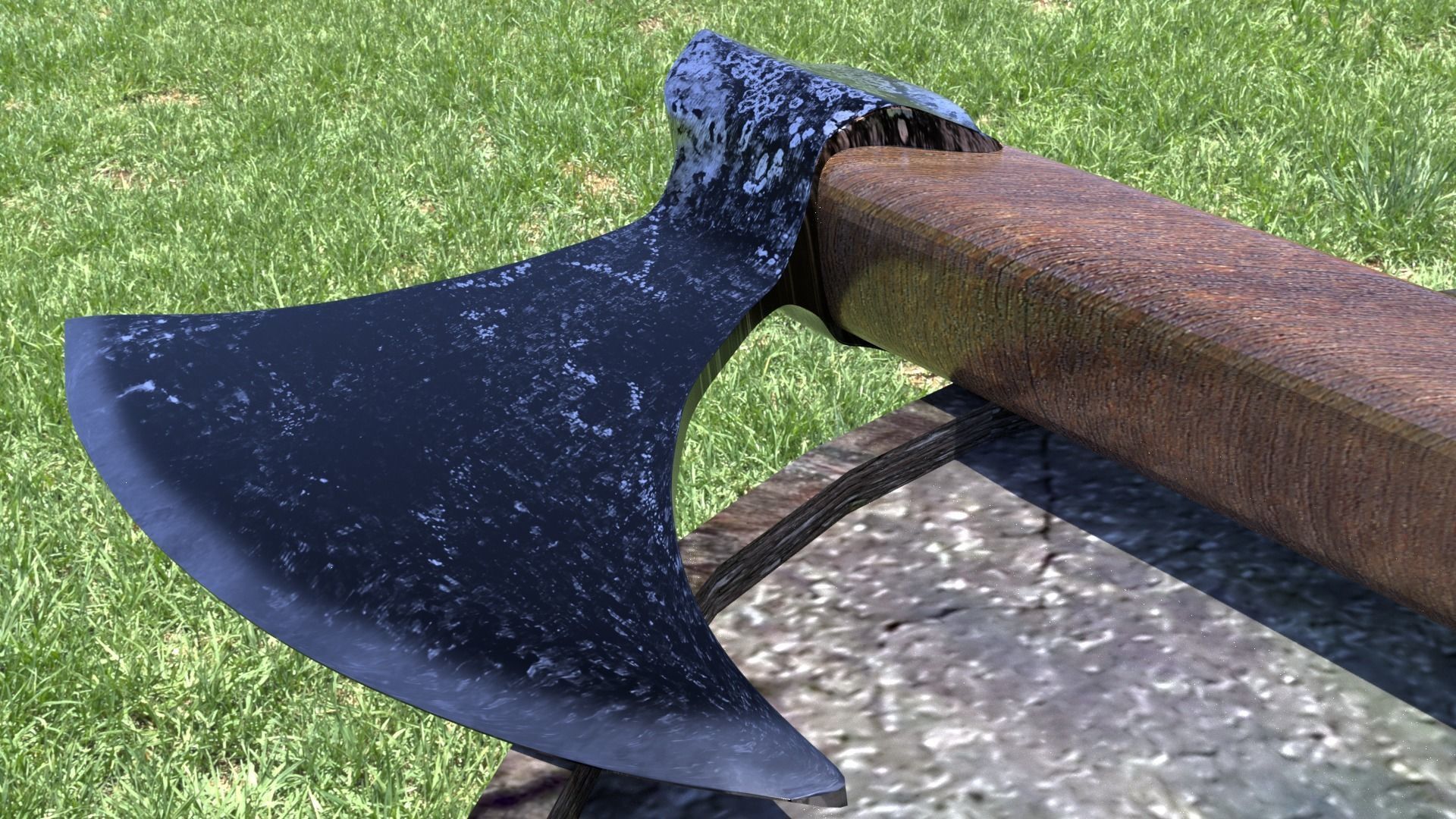 ORTAS AXE NO 15 HEAVY BATTLE AXE 3D PRINTABLE 3D print model_1