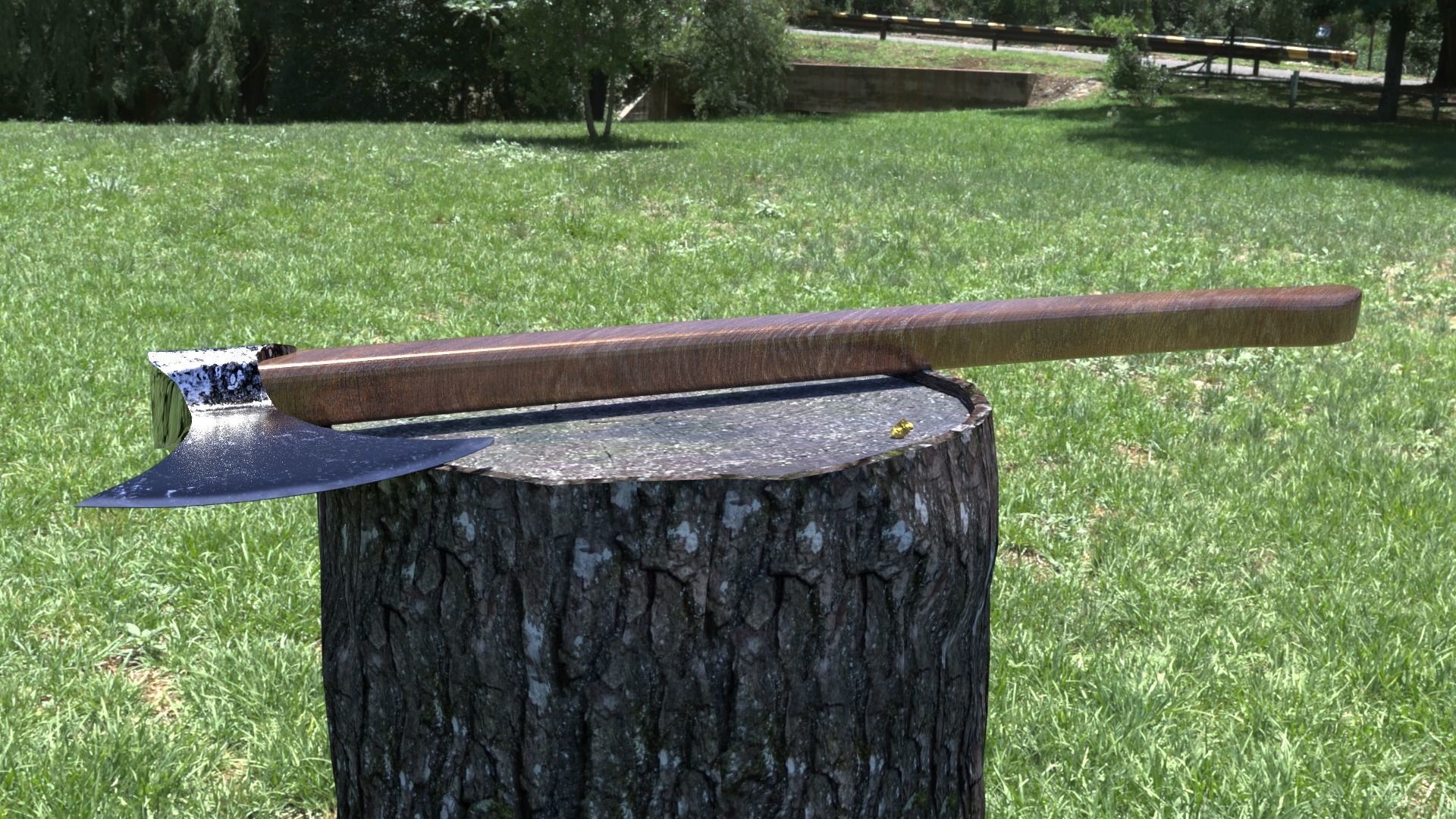 ORTAS AXE NO 15 HEAVY BATTLE AXE 3D PRINTABLE 3D print model_7