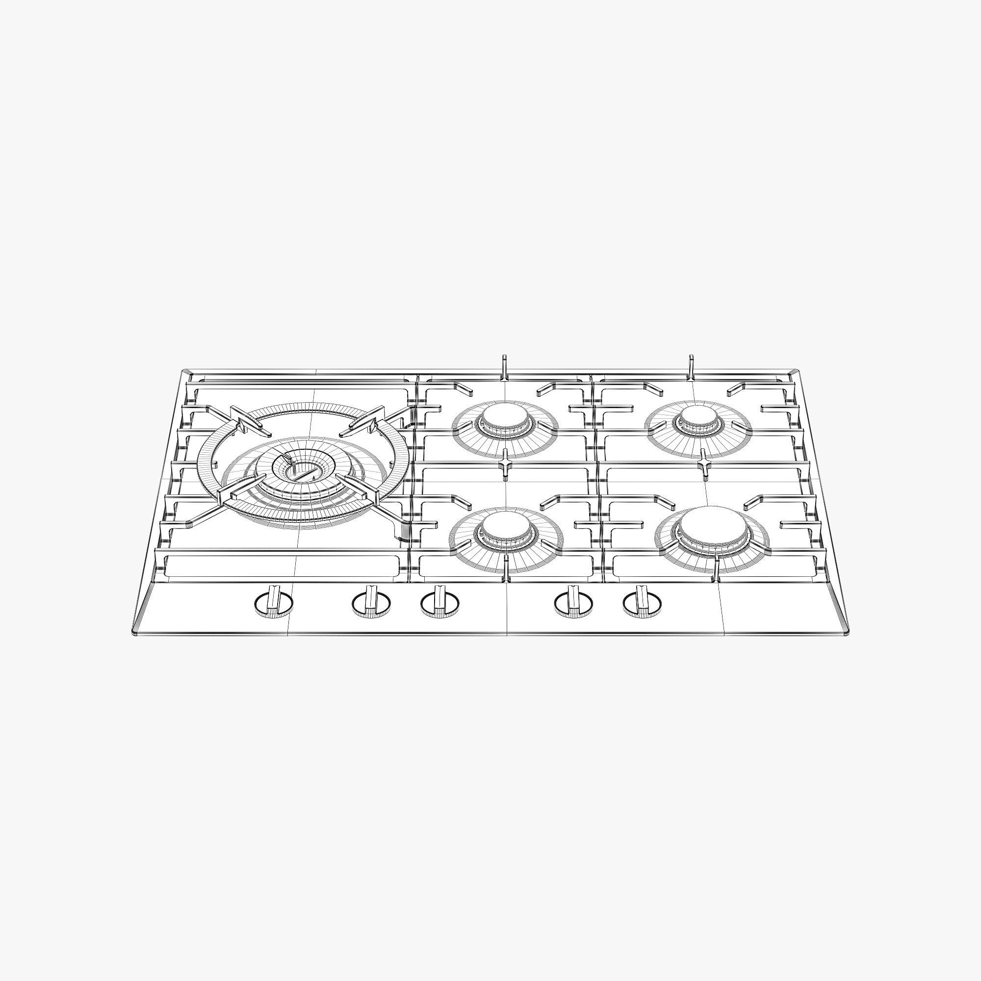 Asko HG1776AB gas cooktop 3D model_4