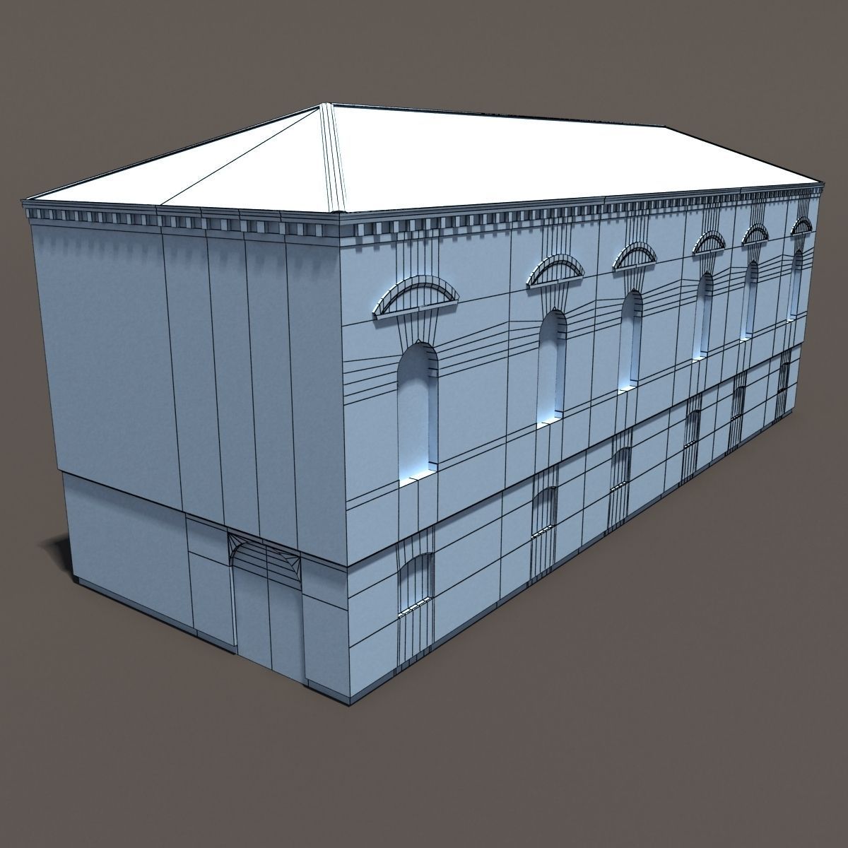 Venice Building 148 Low Poly Low-poly 3D model_7