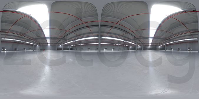 HDRI - Industrial Building Interior 6 Texture
