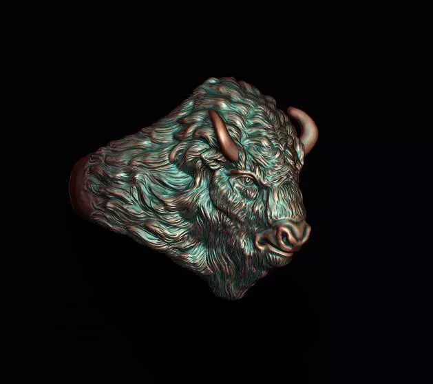 Buffalo ring 3D print model_0